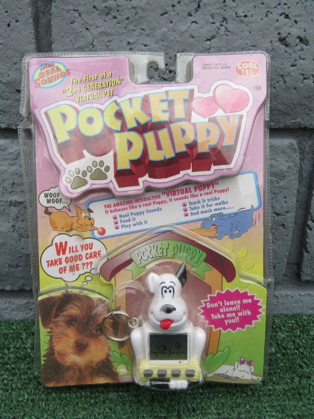 Vintage Brand New Cool Tec Pocket Puppy Virtual Keychain Pet 2nd Generation
